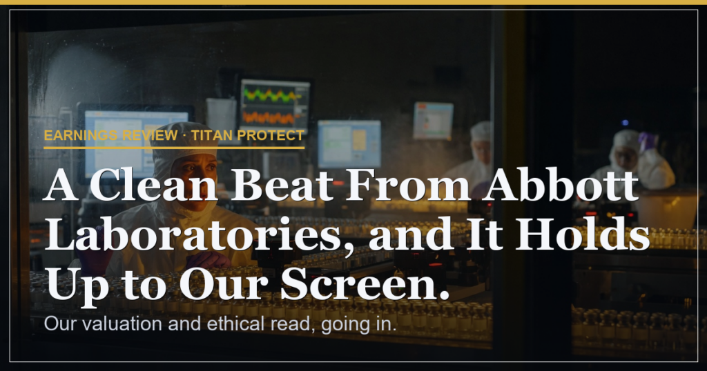 A Clean Beat From Abbott Laboratories, and It Holds Up to Our Screen.