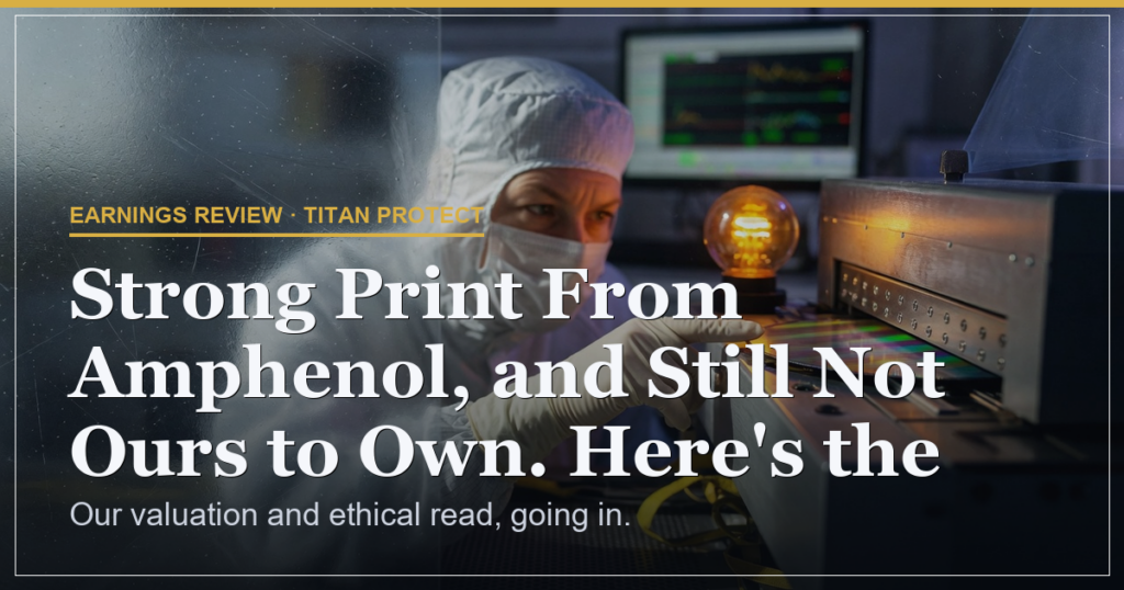Strong Print From Amphenol, and Still Not Ours to Own. Here’s the Line.