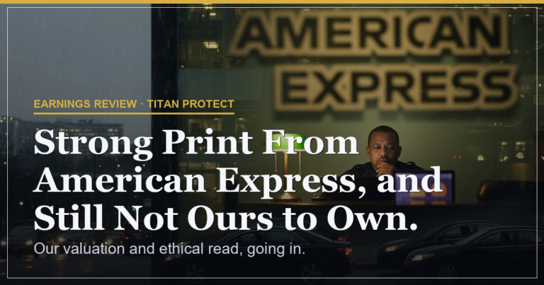 Strong Print From American Express, and Still Not Ours to Own. Here’s the Line.