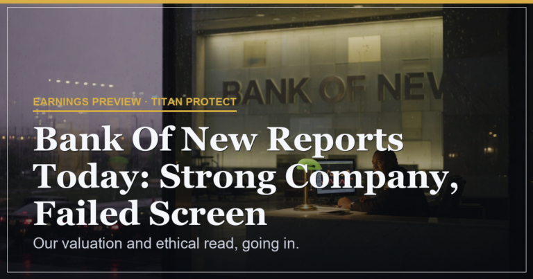 Bank Of New Reports Today: Strong Company, Failed Screen