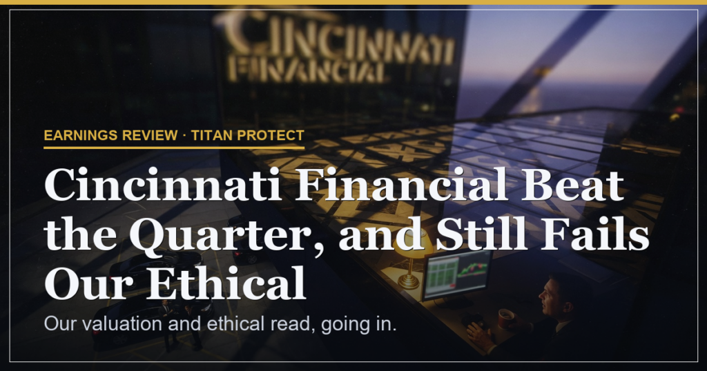 Cincinnati Financial Beat the Quarter, and Still Fails Our Ethical Screen. Here’s Why We Pass.