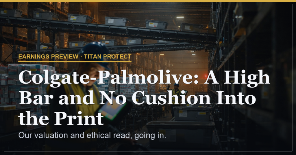 Colgate-Palmolive: A High Bar and No Cushion Into the Print