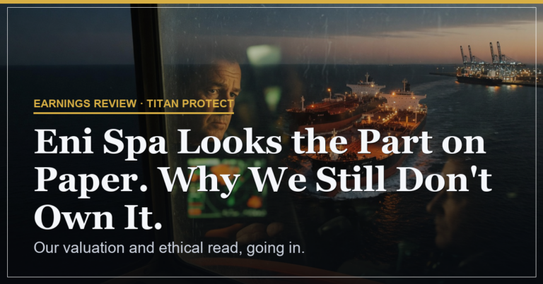 Eni Spa Looks the Part on Paper. Why We Still Don’t Own It.