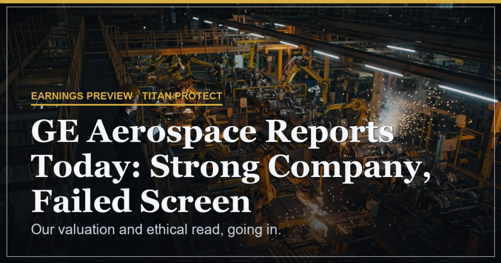 GE Aerospace Reports Today: Strong Company, Failed Screen