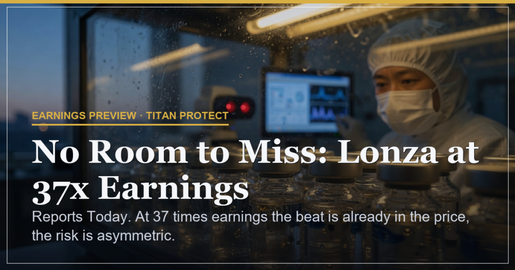 No Room to Miss: Lonza at 37x Earnings
