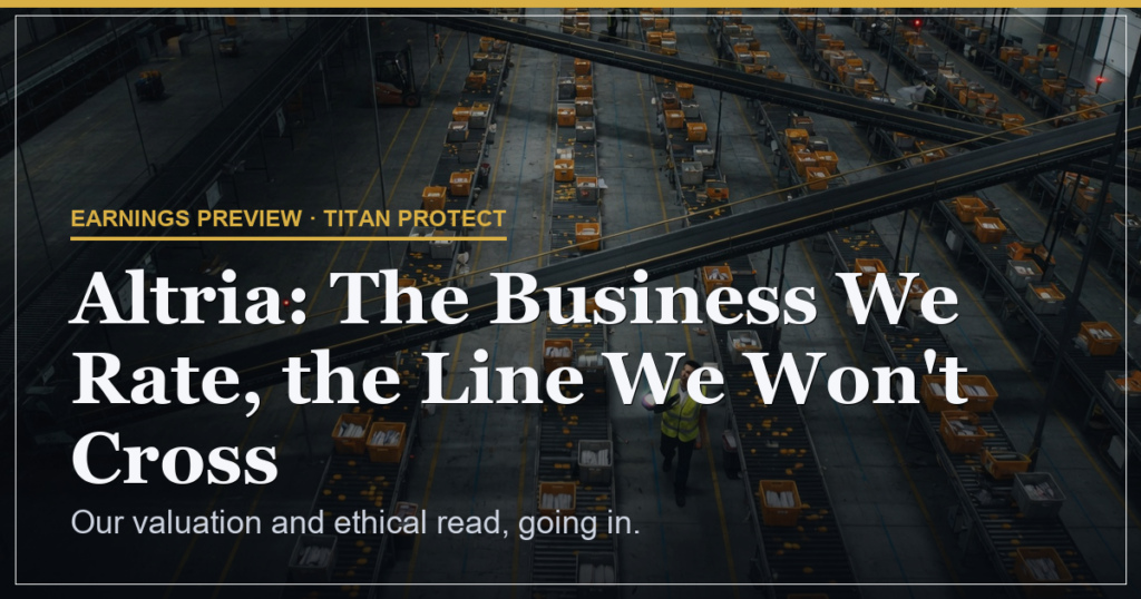 Altria: The Business We Rate, the Line We Won’t Cross