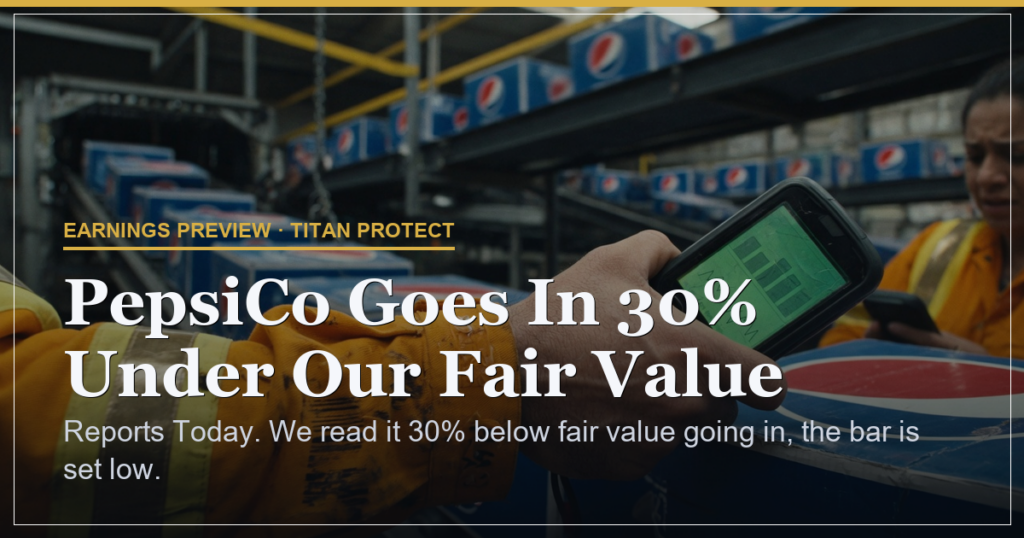 PepsiCo Goes In 30% Under Our Fair Value chart