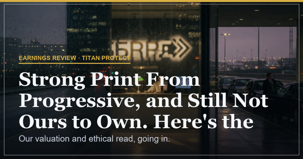 Strong Print From Progressive, and Still Not Ours to Own. Here’s the Line.