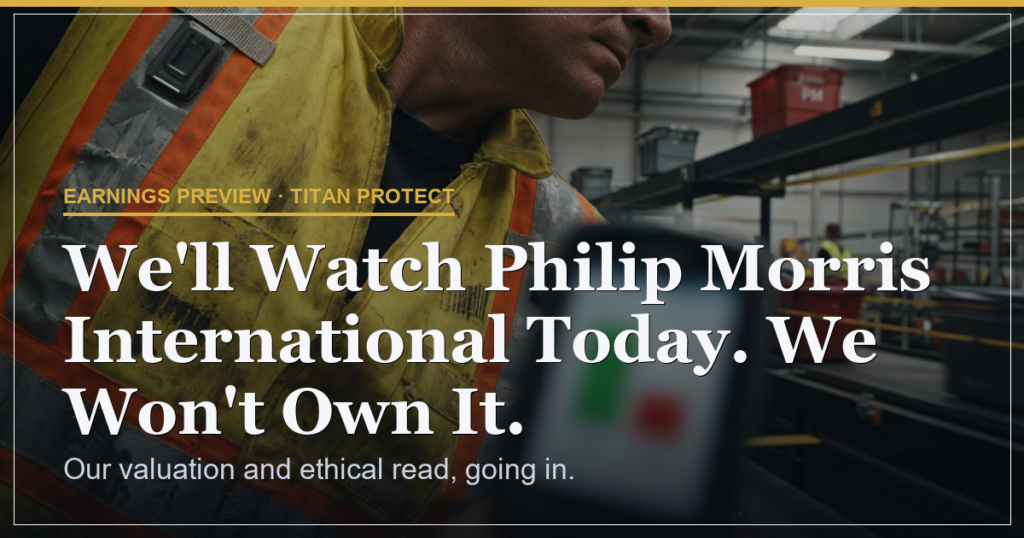 We’ll Watch Philip Morris International Today. We Won’t Own It.