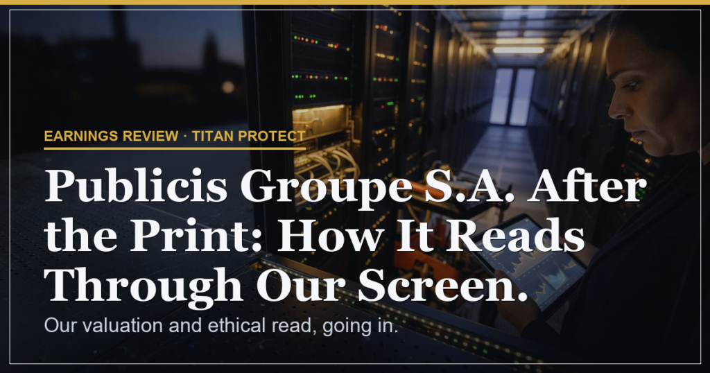 Publicis Groupe S.A. After the Print: How It Reads Through Our Screen.