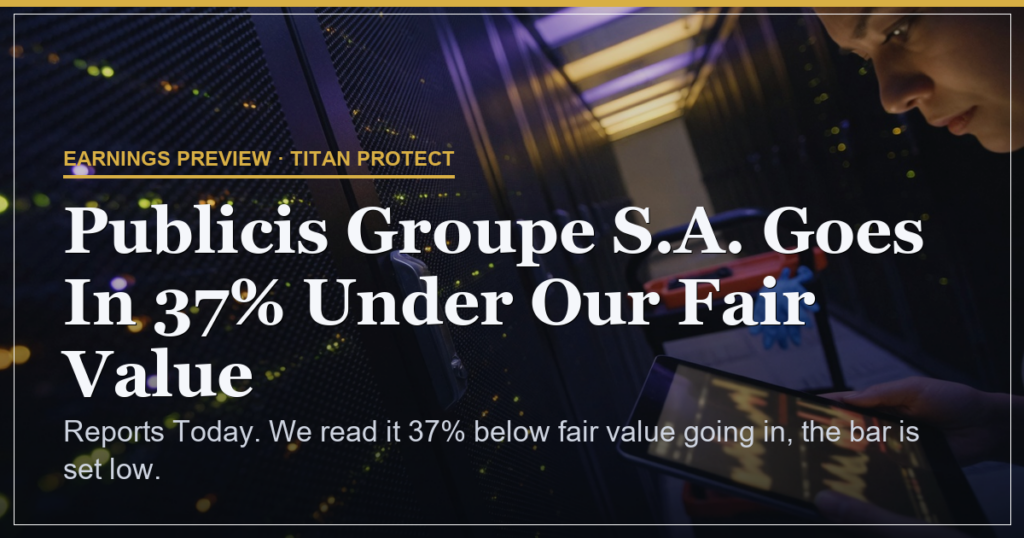 Publicis Groupe S.A. Goes In 37% Under Our Fair Value