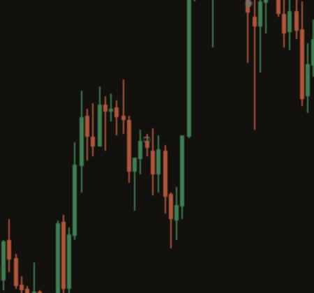 Close-up of a flipped-twice ring on a dark chart: a small hollow ring at the start of a choppy stretch where the regime changed back and forth.