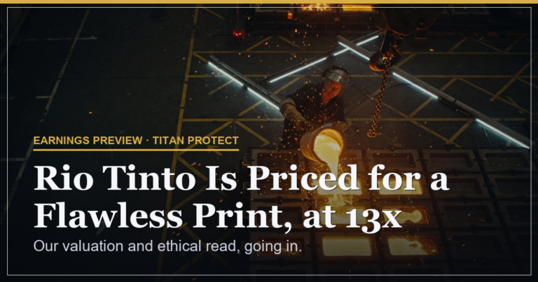 Rio Tinto Is Priced for a Flawless Print, at 13x