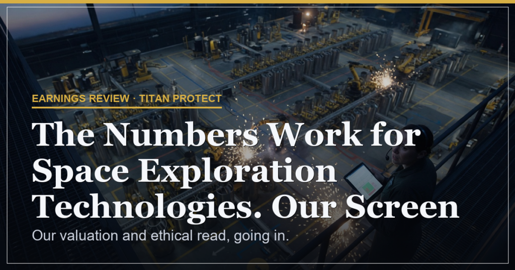 The Numbers Work for Space Exploration Technologies. Our Screen Doesn’t. We Pass.