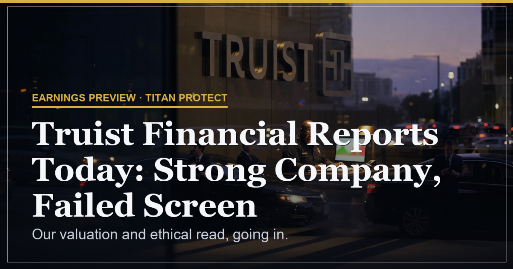 Truist Financial Reports Today: Strong Company, Failed Screen