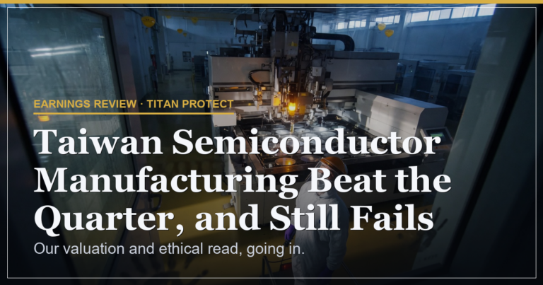 Taiwan Semiconductor Manufacturing Beat the Quarter, and Still Fails Our Ethical Screen. Here’s Why We Pass.